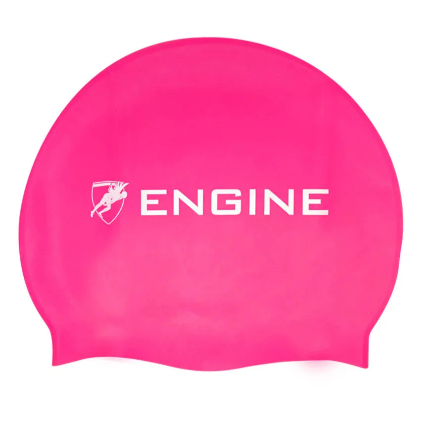 Engine Solid Silicone Swim Cap - Pink